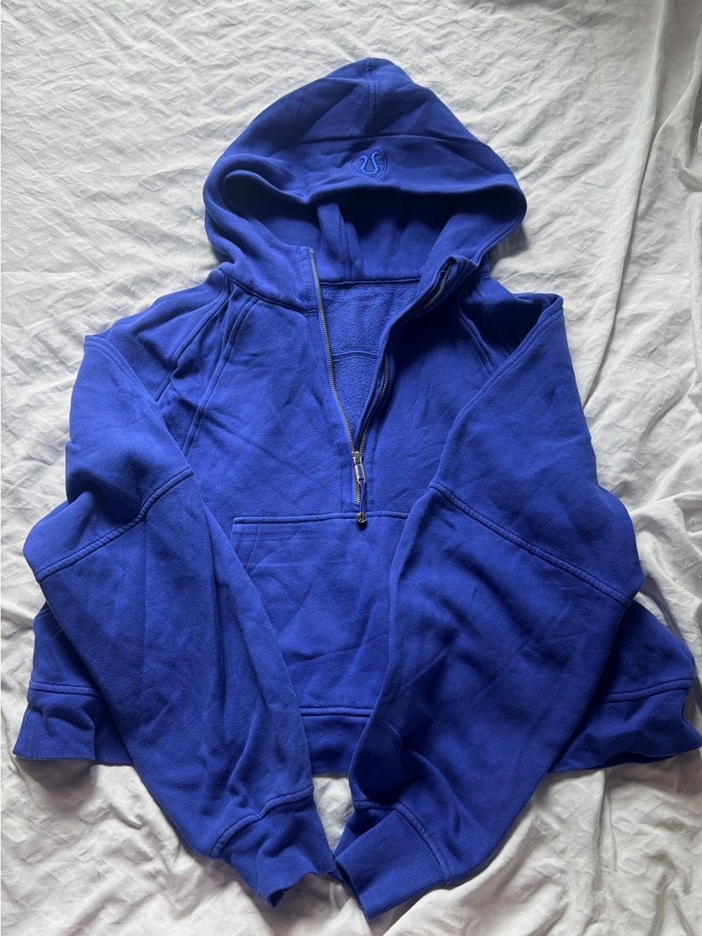 lululemon athletica Royal Blue Half-Zip Hoodie Sweater